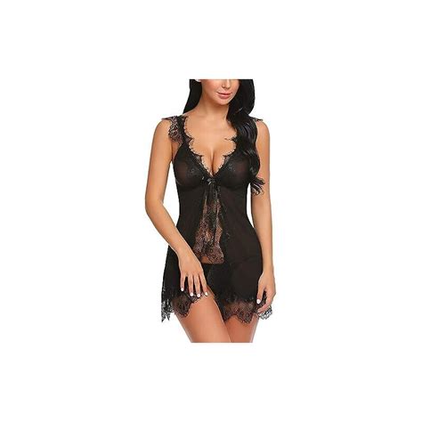 Gccmocr Donna Sexy Lingerie Aperta Sul Davanti In Pizzo A V Profonda