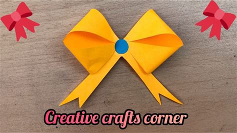 How To Make Bow With Paper Easy Paper Bow Making Youtube