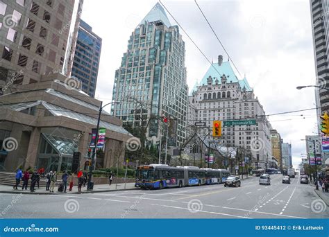 Street View In Vancouver Downtown Vancouver Canada April 12 2017