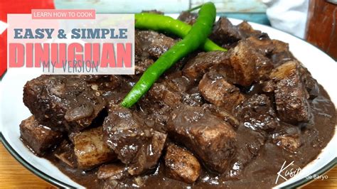 Dinuguan Recipe Pork Dinuguan Recipe Youtube