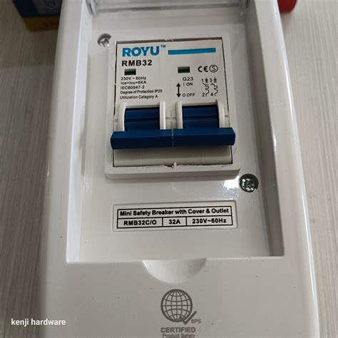 Royu Mini Safety Breaker With Cover And Outlet A A Din Rail Type