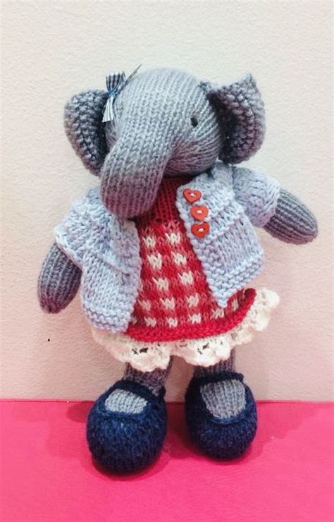 Knitted Elephant Knitted Animals Teddy Bear Knitted