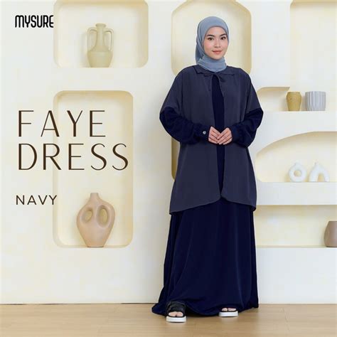 Jual Mysure Faye Dress Wanita Remaja Semi Outer Elegan Terbaru