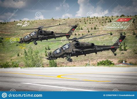 Atak T-129 Helicopter editorial image. Image of atak - 235607690