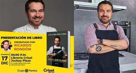 Giacomo Bocchio Presentar Su Nuevo Libro Eleva Tu Jugo Culinario En