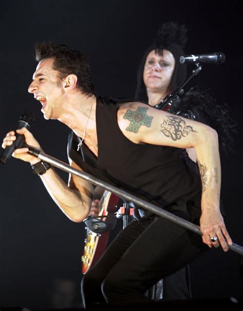 Dave Gahan Martin Gore Of Depeche Mode During Touring The Angel