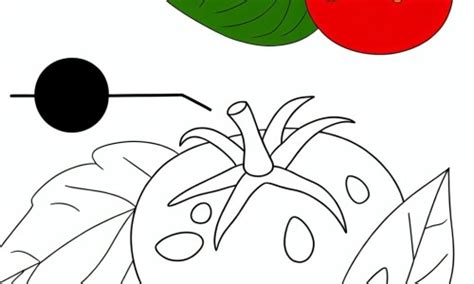 Coloriage d une tomate simple à Télécharger ou à Imprimer gratuitement