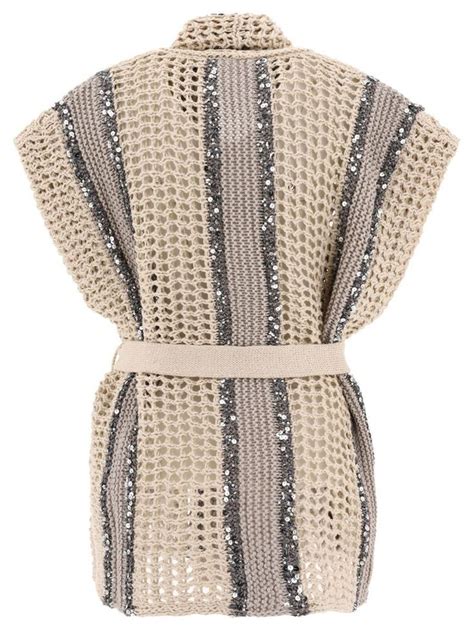 Brunello Cucinelli Sequin Embellished Cardigan In Embellished