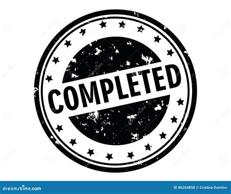 Completed Stamp Vector Illustration | CartoonDealer.com #87603742 