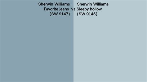 Sherwin Williams Favorite Jeans Vs Sleepy Hollow Side By Side Comparison