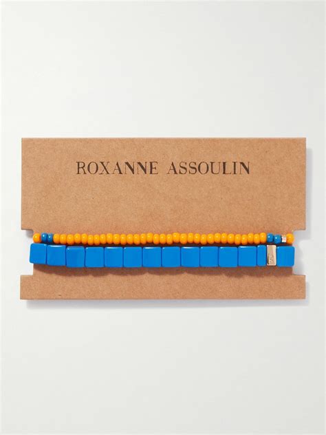 Roxanne Assoulin Color Therapy Set Of Two Gold Tone And Enamel Beaded