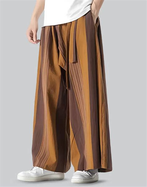 Brown Hakama Pants Techwear