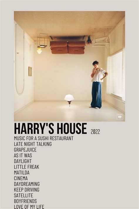 Harrys House By Harry Styles Polaroid Aesthetic Album Poster