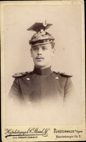 Cdv Deutscher Soldat In Uniform Portrait Fotograf C Steinl Inh