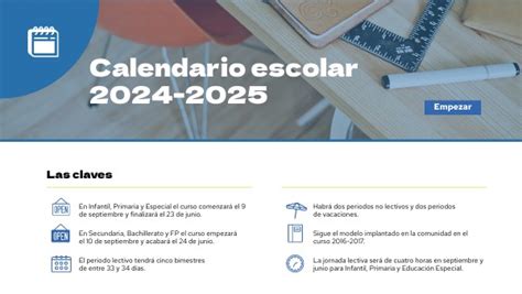 Calendario Escolar Cantabria 2024 2025