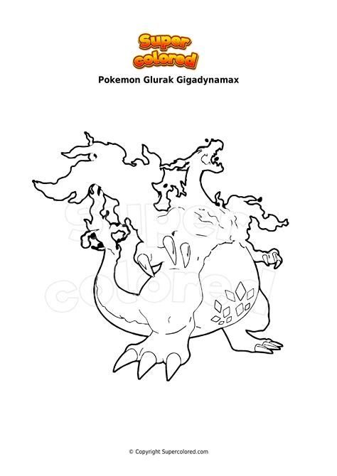 Pikachu Pokemon Ausmalbilder Glurak Gigadynamax Glurak Pokemon Images