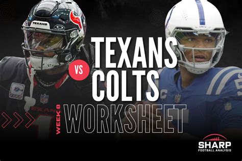 Texans Vs Colts Fantasy Football Worksheet Week 8