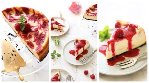 Raspberry Swirl Cheesecake Recipe Youtube