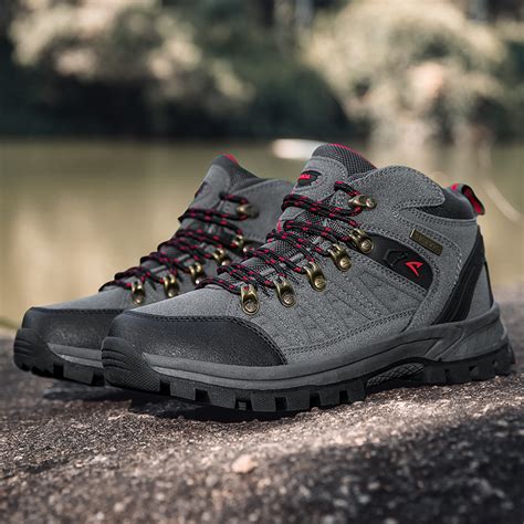 Jual Sepatu Gunung Waterproof Snta Mid Grey Red Trekking Hiking