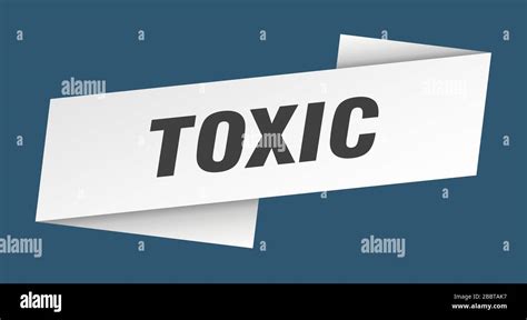 toxic banner template. toxic ribbon label sign Stock Vector Image & Art ...