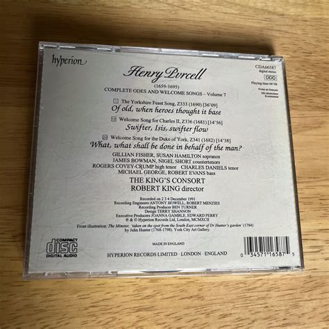 Purcell Complete Odes And Welcome Songs Vol 7 CD King S Consort