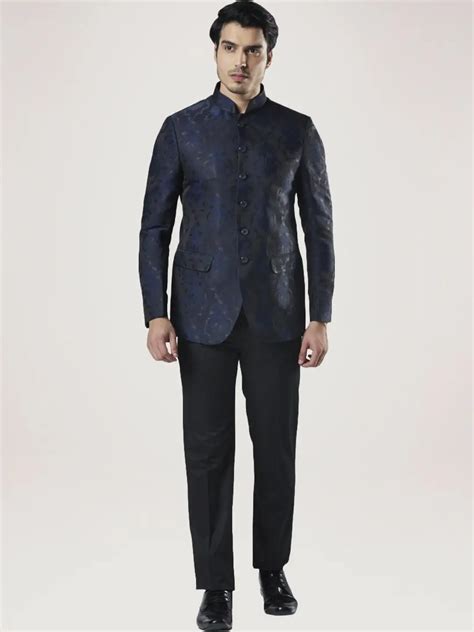 Ethnix By Raymond Ethnix By Raymond Men Fancy Blue Solid Tailored Fit