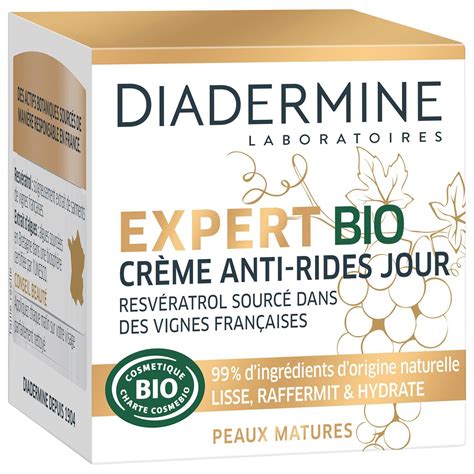 DIADERMINE Expert Crème de jour anti rides bio peaux matures 50ml pas