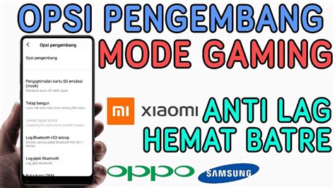 Cara Setting Opsi Pengembang Untuk Hp Gaming Agar Tidak Lag Game Anti