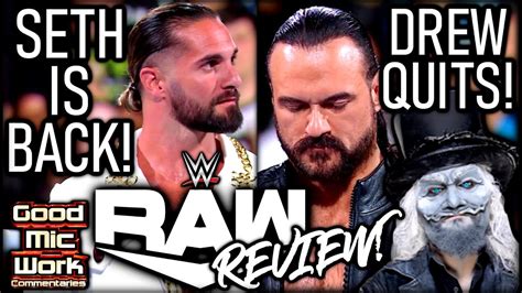 Seth Rollins Returns Drew Mcintyre Quits Wyatt Sicks Debut Wwe