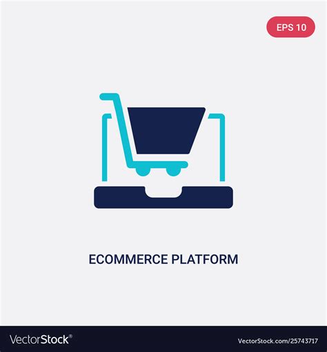 Two Color Ecommerce Platform Icon From General Vector Image