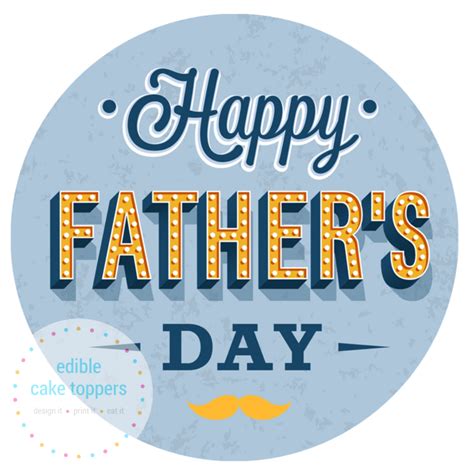 Happy Fathers Day Cake Topper Banners Signs Paper Party Supplies