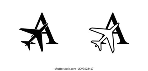 Continuous Line Drawing Airplane Minimalist Black Stock Vector (Royalty ...