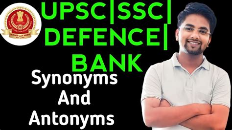 Synonyms And Antonyms SSC CGL CPO CHSL STENO MTS SELECTION POST