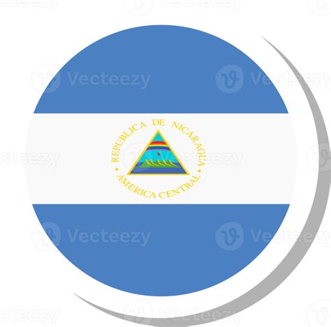 Nicaragua Flag Circle Shape Flag Icon 16707730 PNG