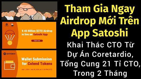 Tham Gia Ngay Airdrop M I Tr N App Satoshi Khai Th C Cto T D N