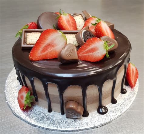 Strawberry Chocolate Drip Cake Vanilla Cakes Bespoke Cakes