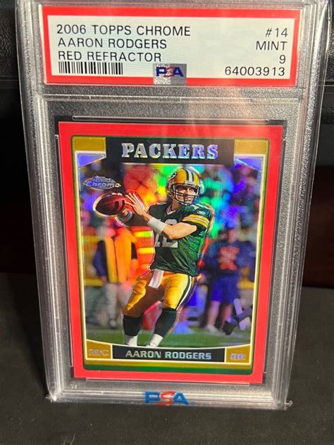 2006 Topps Chrome Red Refractor 14 Aaron Rodgers 259 For Sale