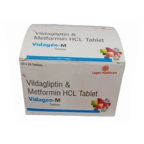 Vidagen M Vildagliptin Metformin HCL Tablets 50 Mg Packaging Size