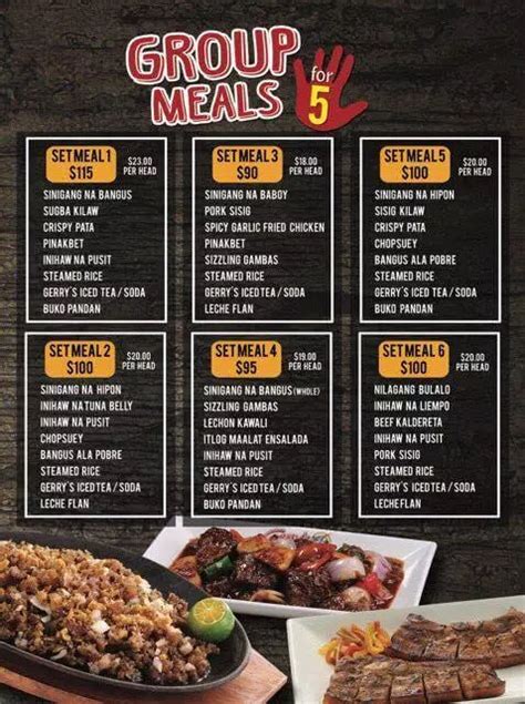 Gerry S Grill Menu Philippines 2023 Updated Prices In September