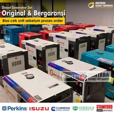 Jual Genset Solar 25 Kva Perkins Cummins Isuzu Emerald Ultra Silent