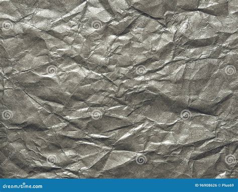 Silver Crumpled Paper As A Background Stock Photo Image Of Parchment