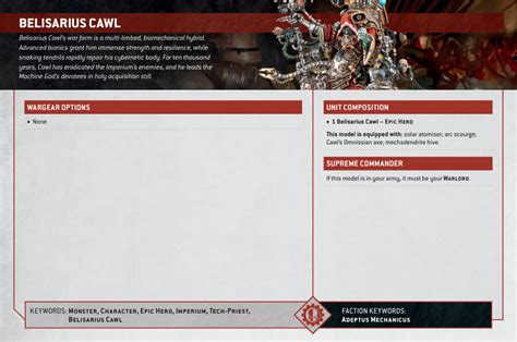 Warhammer 40K Belisarius Cawl