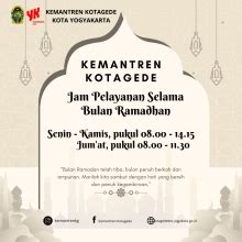 Kemantren Kotagede Jam Pelayanan Kemantren Kotagede Selama Bulan Ramadhan