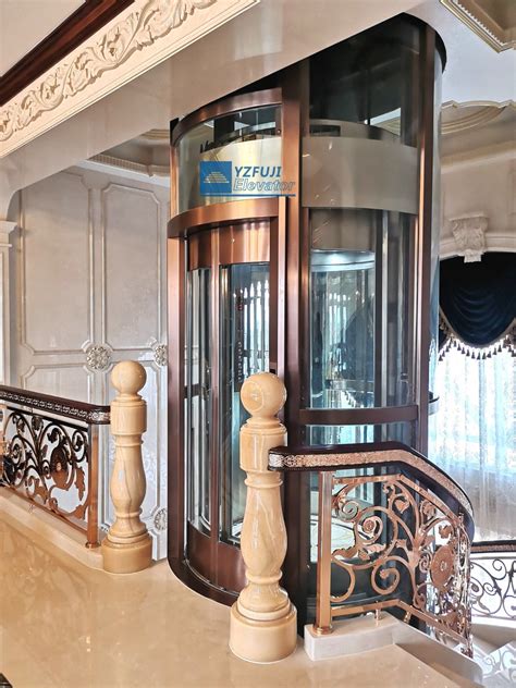 Round Villa Sightseeing Glass Elevator Lift Home Use Indoor Elevator