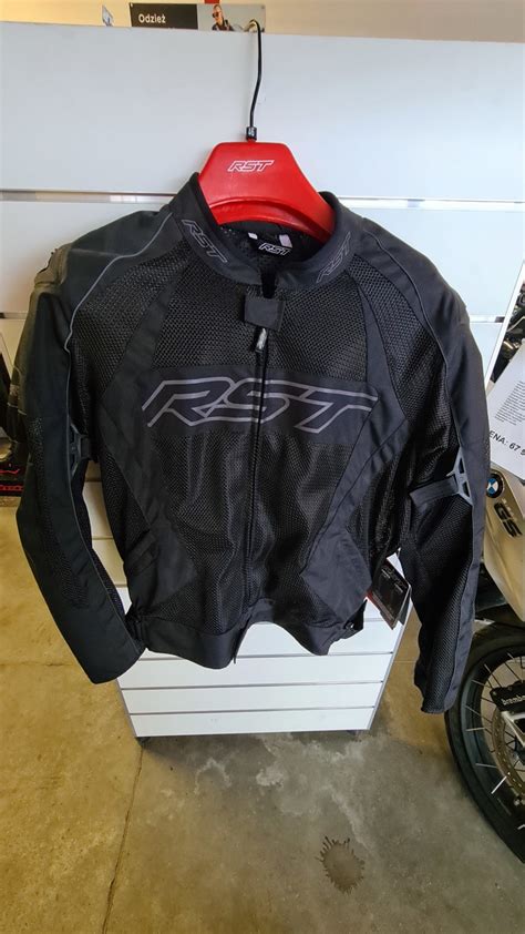 Kurtka Skórzano Tekstylna RST Tractech Evo 4 Mesh CE Black Black