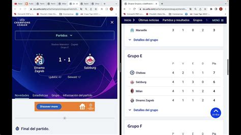 Champions League 2022 2023 Grupo E Fecha 4 Resultados Tablas De Posiciones Y Siguiente Fecha