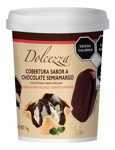 Dolcezza Cobertura Helado Sabor Chocolate Caja C 12 Piezas