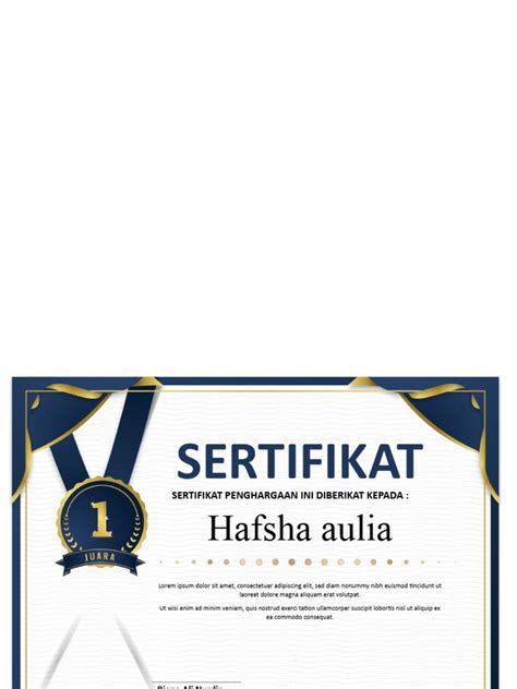 Sertifikat Juara Kelas Dan Lomba 2 WORD | PDF