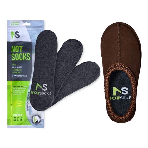 Notsocks™ Sockless Socks Adult Insole Covers 3 Pack