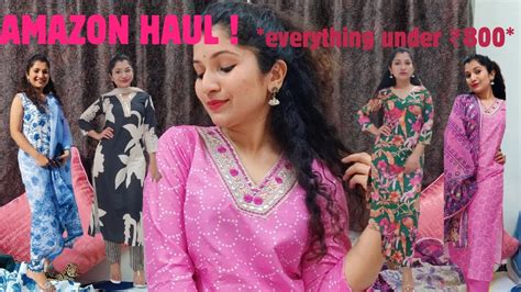 Huge Amazon Kurta Sets Haul Trending Kurta Sets From Amazon Under Rs